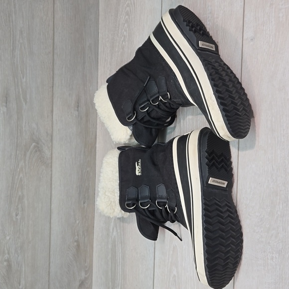 Sorel Women Caribou Waterproof Insulated lined boots rubber shoes sz 8 - Picture 11 of 15